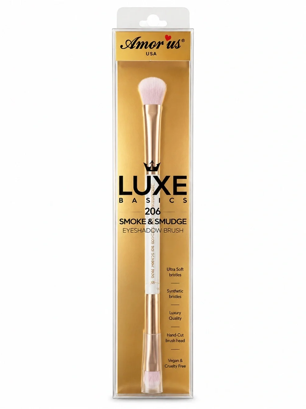 Amorus Luxe Basics 206 Smoke & Smudge Eyeshadow Brush - Pink